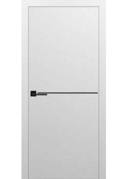Двері Darumi Doors Plato Line PTL-03 білий матовий (декор з алюмінію чорного кольору)