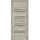 Межкомнатные Двери Europe Doors Шотландия PVC Черное стекло ПВХ плёнка