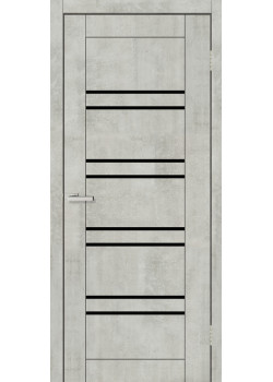 Двері Europe Doors Шотландія PVC Чорне скло