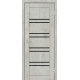 Межкомнатные Двери Europe Doors Шотландия PVC Черное стекло ПВХ плёнка