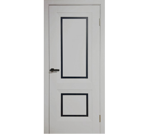 Межкомнатные Двери Europe Doors Греция SUPER MATE Черное стекло ПВХ плёнка