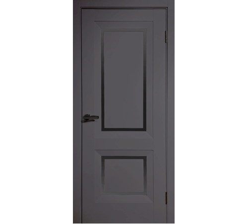Межкомнатные Двери Europe Doors Греция SUPER MATE Черное стекло ПВХ плёнка