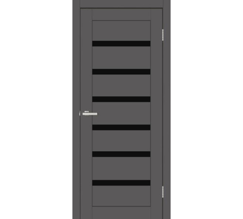 Міжкімнатні Двері Europe Doors Франція SUPER MATE Чорне скло ПВХ плівка