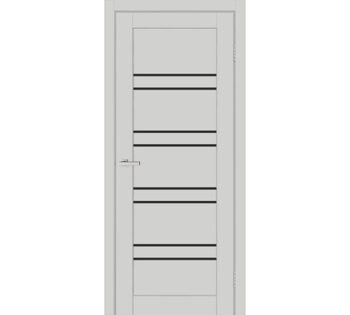 Межкомнатные Двери Europe Doors Шотландия SUPER MATE Черное стекло ПВХ плёнка