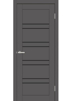 Двері Europe Doors Шотландія SUPER MATE Чорне скло