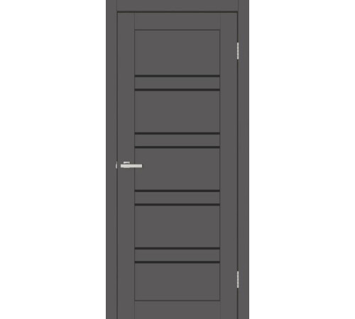 Межкомнатные Двери Europe Doors Шотландия SUPER MATE Черное стекло ПВХ плёнка