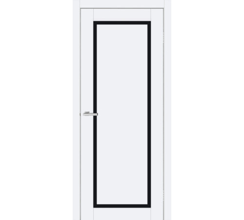 Двері Europe Doors Кіпр PVC Чорне скло