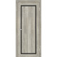 Двері Europe Doors Кіпр PVC Чорне скло