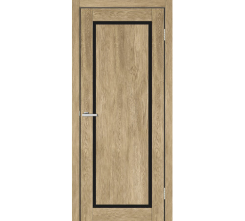 Двері Europe Doors Кіпр PVC Чорне скло