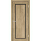 Двері Europe Doors Кіпр PVC Чорне скло