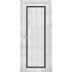 Двері Europe Doors Кіпр PVC Чорне скло