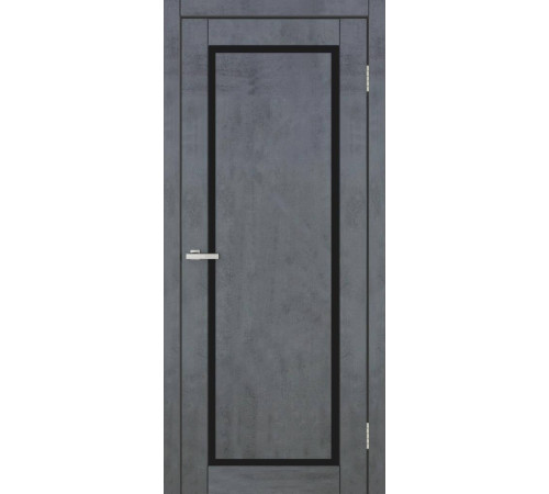 Двері Europe Doors Кіпр PVC Чорне скло