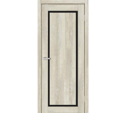Двері Europe Doors Кіпр PVC Чорне скло