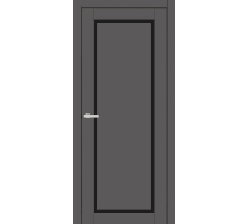 Двері Europe Doors Кіпр PVC Чорне скло