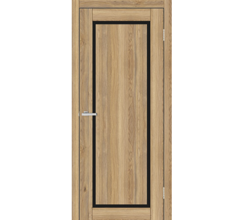Двері Europe Doors Кіпр PVC Чорне скло