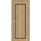 Двері Europe Doors Кіпр PVC Чорне скло