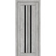 Двері Europe Doors Албанія PVC Чорне скло