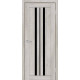 Двері Europe Doors Албанія PVC Чорне скло