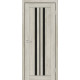 Двері Europe Doors Албанія PVC Чорне скло