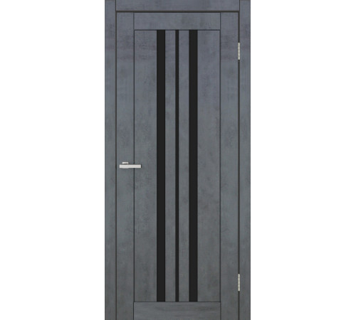 Двері Europe Doors Албанія PVC Чорне скло