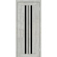 Двері Europe Doors Албанія PVC Чорне скло