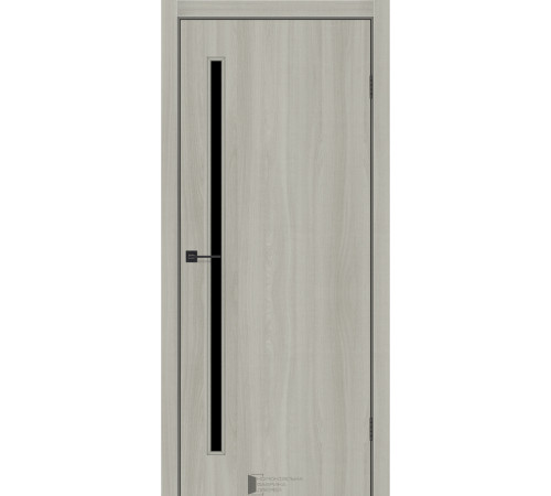 Межкомнатные Двери KFD Line Glass 01 Черное стекло Ламинатин