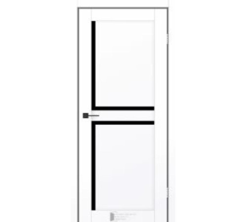 Межкомнатные Двери KFD Prestige 8 Черное стекло ПВХ плёнка