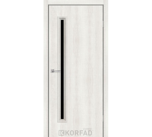 Міжкімнатні Двері Korfad Express CORNER GLASS-01 Чорне скло ПВХ плівка