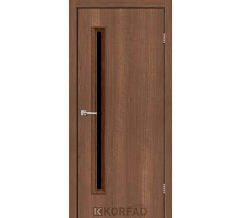 Міжкімнатні Двері Korfad Express CORNER GLASS-01 Чорне скло ПВХ плівка
