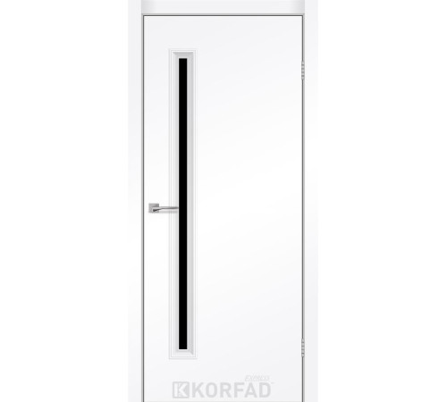 Міжкімнатні Двері Korfad Express CORNER GLASS-01 Чорне скло ПВХ плівка