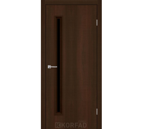 Міжкімнатні Двері Korfad Express CORNER GLASS-01 Чорне скло ПВХ плівка