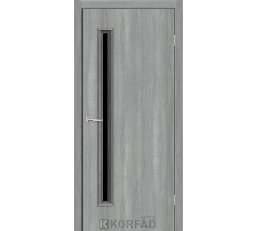 Міжкімнатні Двері Korfad Express CORNER GLASS-01 Чорне скло ПВХ плівка