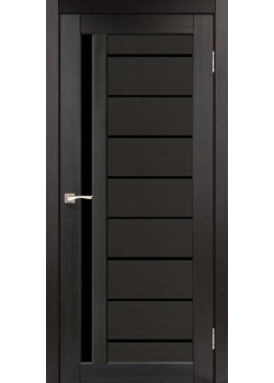 Двері Korfad Venecia Deluxe VND-02 венге Чорне скло