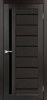 Двери Korfad Venecia Deluxe VND-02 венге Черное стекло