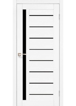 Двері Korfad Venecia Deluxe VND-02 Ясен білий Чорне скло