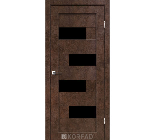 Межкомнатные Двери Korfad Parma PM-10 Черное стекло ПВХ плёнка