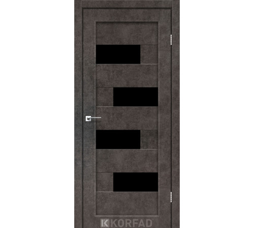 Межкомнатные Двери Korfad Parma PM-10 Черное стекло ПВХ плёнка