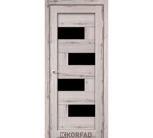 Межкомнатные Двери Korfad Parma PM-10 Черное стекло ПВХ плёнка