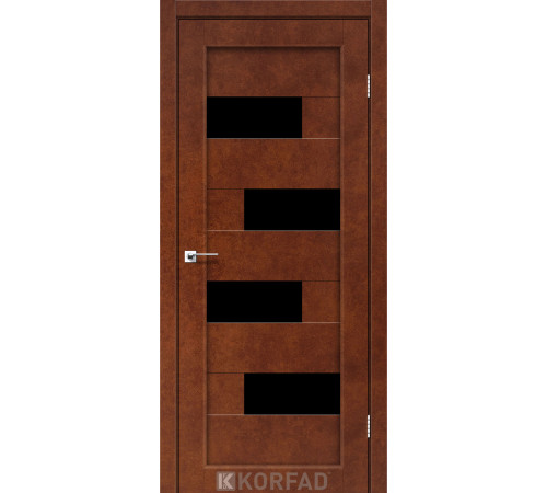 Межкомнатные Двери Korfad Parma PM-10 Черное стекло ПВХ плёнка