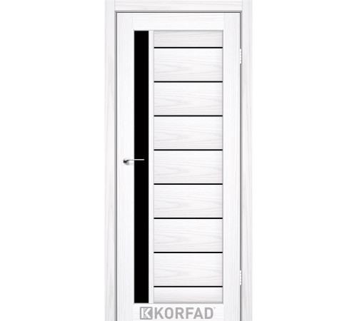 Межкомнатные Двери Korfad Florence FL-01 Черное стекло ПВХ плёнка