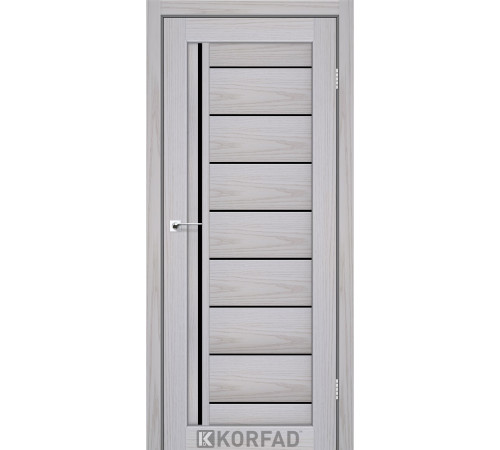 Межкомнатные Двери Korfad Florence FL-06 Черное стекло ПВХ плёнка