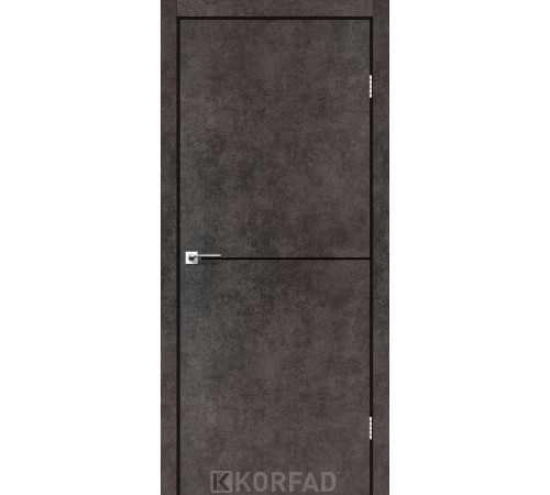 Межкомнатные Двери Korfad Deco Loft Plato DLP-01 black ПВХ плёнка