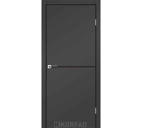 Межкомнатные Двери Korfad Deco Loft Plato DLP-01 Super PET Black ПВХ плёнка