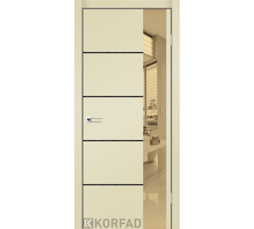 Межкомнатные Двери Korfad Glass Loft Plato GLP-05 Super PET ПВХ плёнка