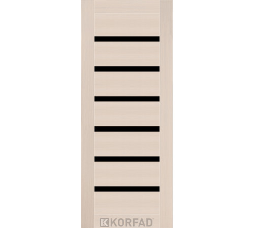 Межкомнатные Двери Korfad NOVARA - MDF накладки на входные двери Черное стекло ПВХ плёнка