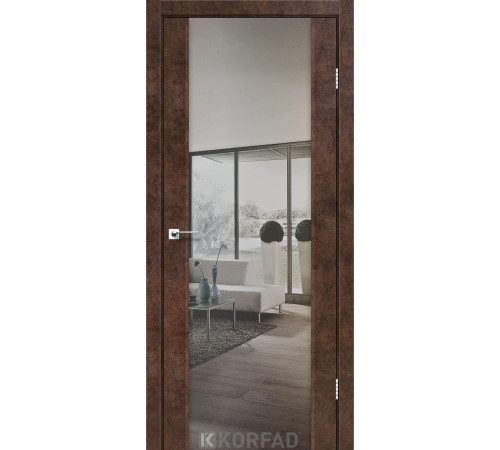 Межкомнатные Двери Korfad Sanremo SR-01 зеркало серебро