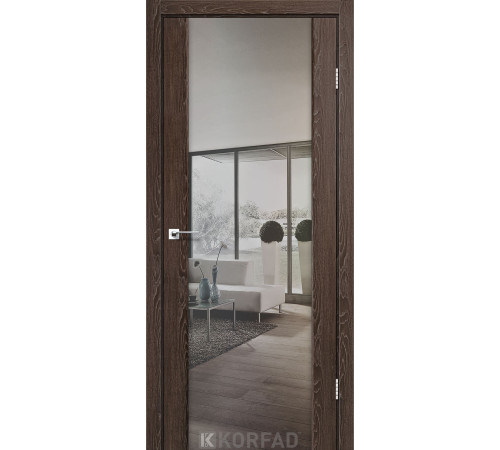 Межкомнатные Двери Korfad Sanremo SR-01 зеркало серебро