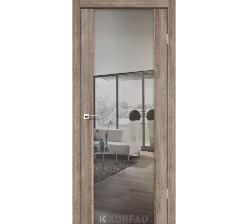 Межкомнатные Двери Korfad Sanremo SR-01 зеркало серебро