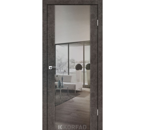 Межкомнатные Двери Korfad Sanremo SR-01 зеркало серебро