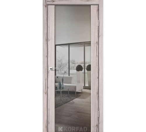 Межкомнатные Двери Korfad Sanremo SR-01 зеркало серебро